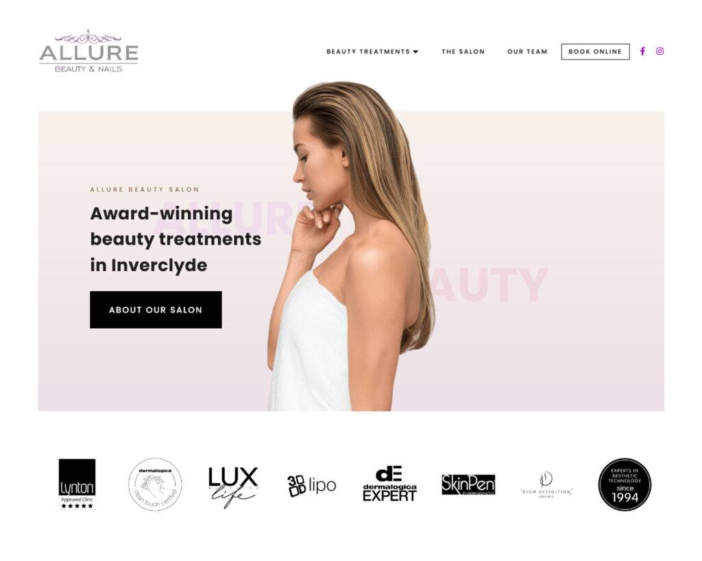 website designers for beauty salons