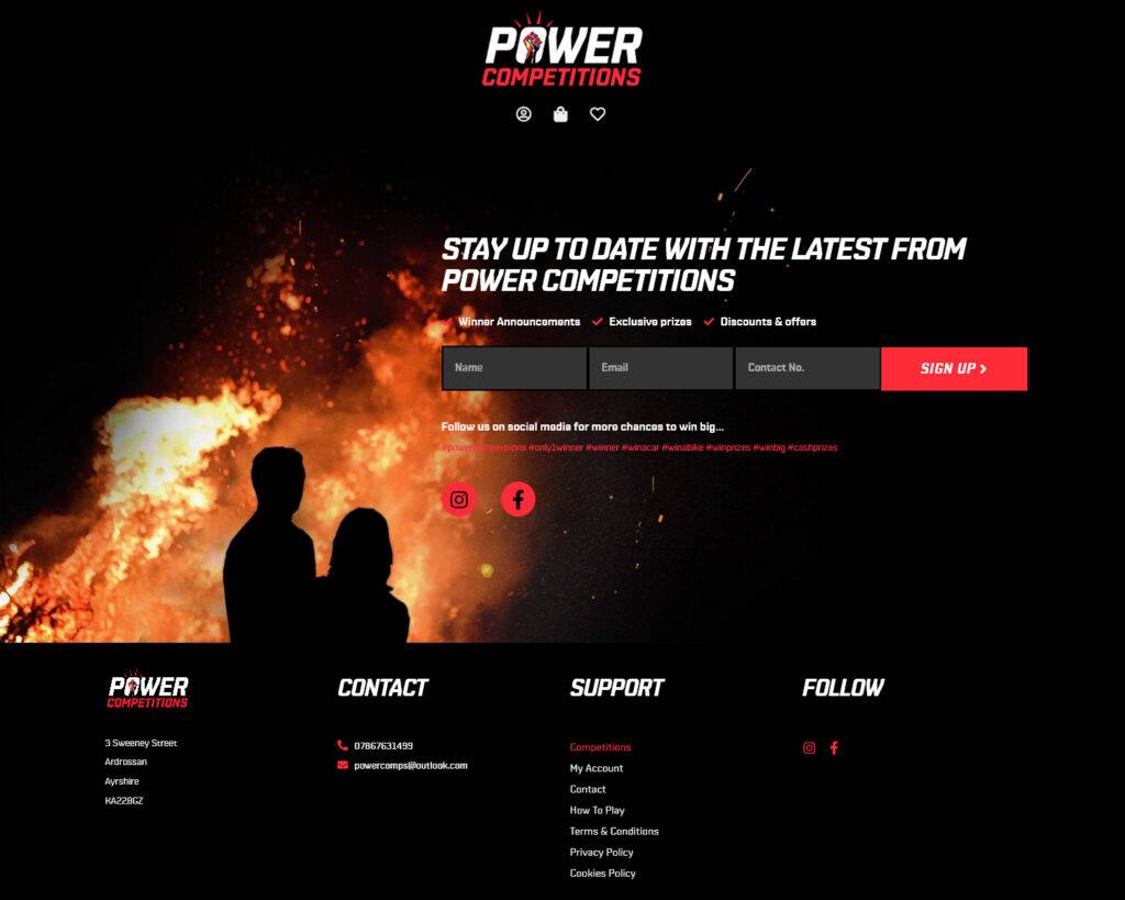 professoinal UK lottery website developers