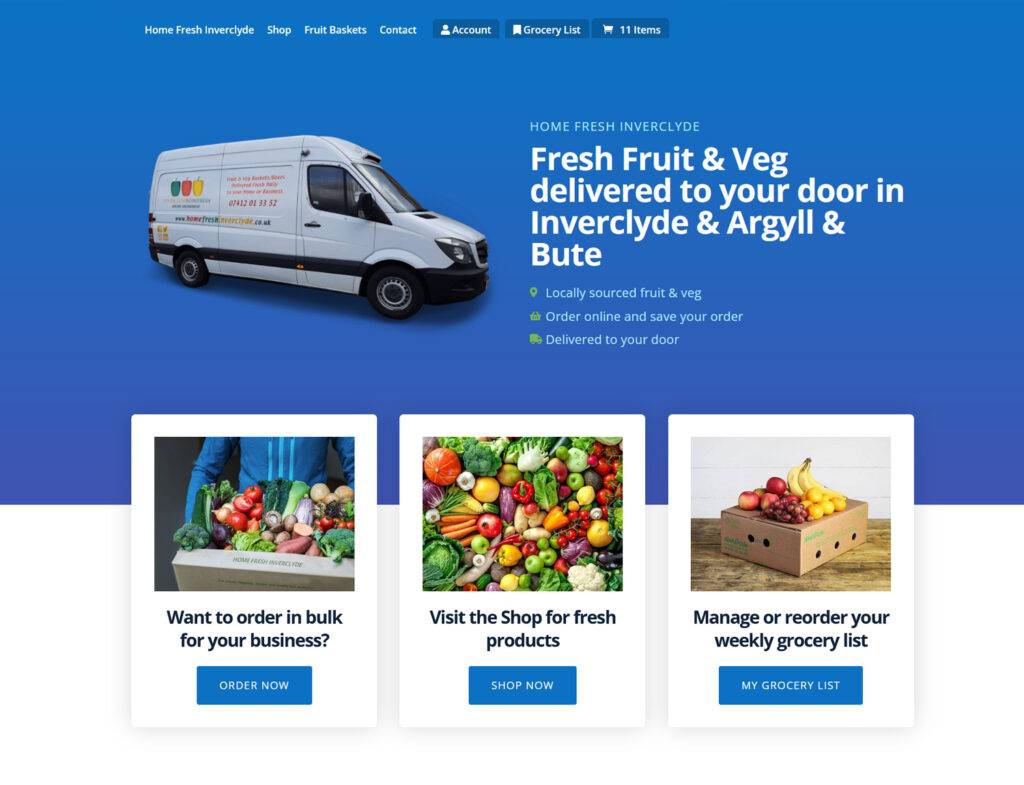 website designers for food and drink businesses